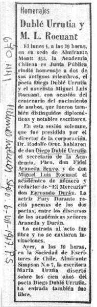 Dublé Urrutia y M. L. Rocuant
