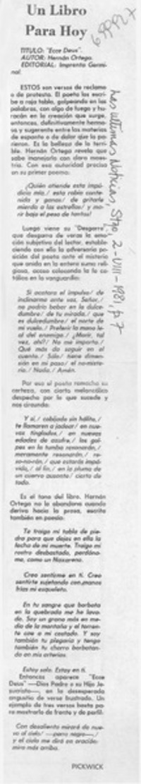 Ecce deus".