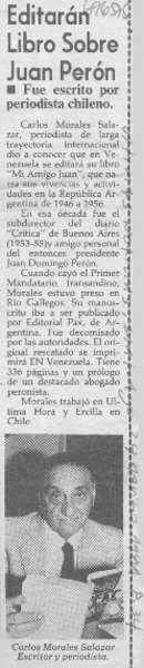 Editarán libro sobre Juan Perón.