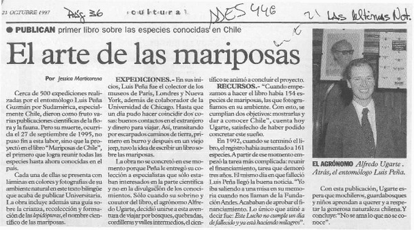 El arte de las mariposas  [artículo] Jessica Marticorena.