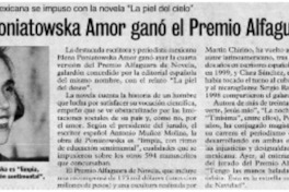Elena Poniatowska Amor ganó el Premio Alfaguara.