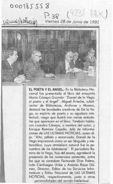 El Poeta y el ángel  [artículo].