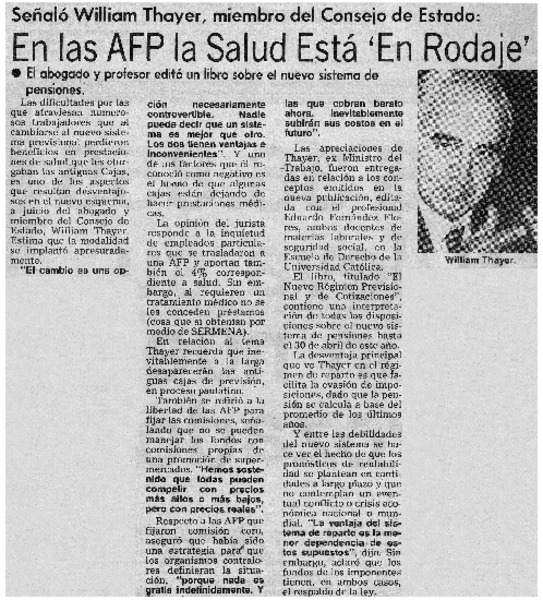 En las AFP la salud está "en rodaje".