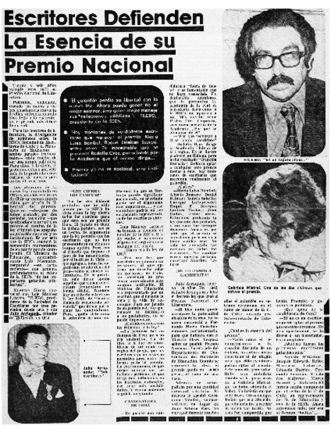 Escritores defienden al esencia de su premio nacional.
