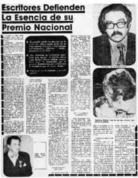 Escritores defienden al esencia de su premio nacional.