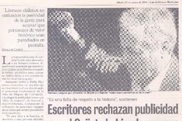 Escritores rechazan publicidad con el Quijote bebiendo cerveza.