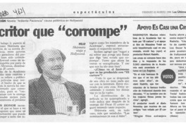 Escritor que "corrompe"  [artículo].