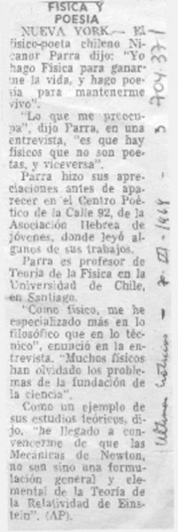 Física y poesía.