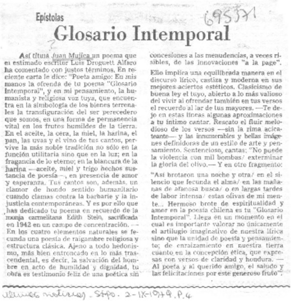 Glosario intemporal.