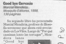 Good bye Gervasio  [artículo].