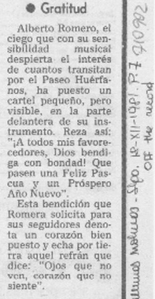 Gratitud.