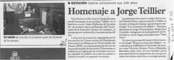 Homenaje a Jorge Teillier  [artículo].