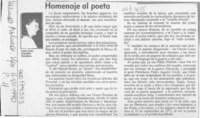 Homenaje al poeta  [artículo] Laura Soto González.