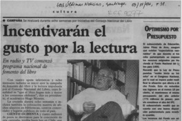 Incentivarán el gusto por la lectura  [artículo].