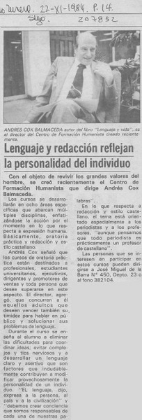 Lenguaje y redacción reflejan la personalidad del individuo