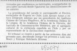 Discernidos los premios de concurso histórico literario "Jaime Eyzaguirre".