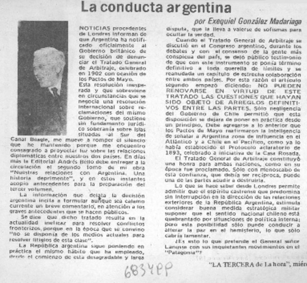 La Conducta argentina.