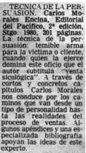 Técnica de la persuación.
