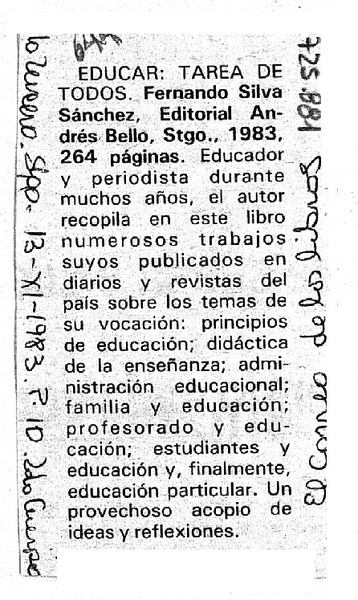 Educar: tarea de todos.