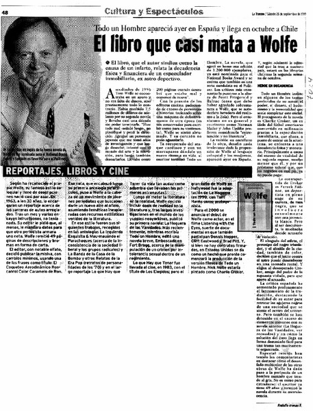 El Libro que casi mata a Wolfe