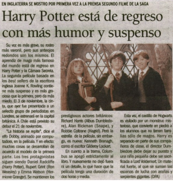 Harry Potter está de regreso con más humor y suspenso.