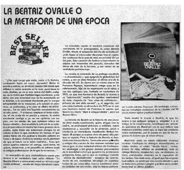 La Beatriz Ovalle.