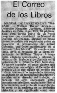 Manual de Derecho del Trabajo.