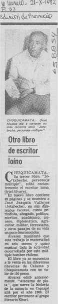 Otro libro de escritor loíno.