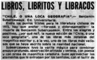 "Chile o una loca geografía".
