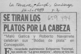 Se tiran los platos por la cabeza.  [artículo]