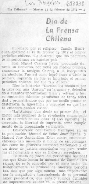 Día de la prensa chilena.