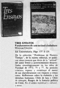 Tres ensayos.