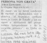 Persona non grata.