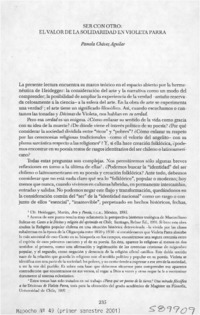 Ser con otro, el valor de la solidaridad en Violeta Parra  [artículo] Pamela Chávez Aguilar