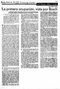 La primera ocupación, vista por Juan Bosch