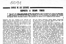 Respuesta a Susana Fiorito.