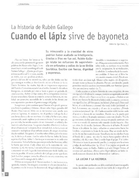 Cuando el lápiz sirve de bayoneta