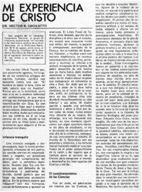 Mi experiencia de Cristo.
