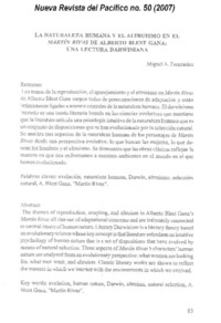 La naturaleza humana y el altruismo en el Martín Rivas de Alberto Blest Gana