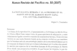 La naturaleza humana y el altruismo en el Martín Rivas de Alberto Blest Gana