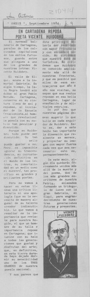 En Cartagena reposa poeta Vicente Huidobro