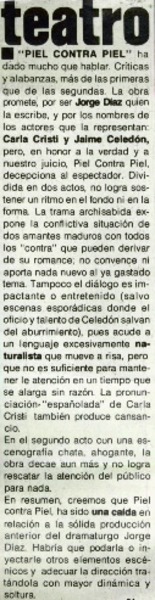 "Piel contra piel".