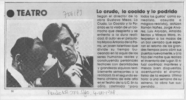Lo crudo, lo cocido y lo podrido.