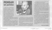 Pensar sin permiso.