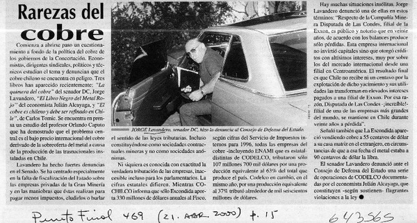 Rarezas del cobre  [artículo]