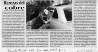 Rarezas del cobre  [artículo]