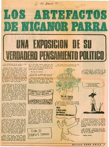 Los artefactos de Nicanor Parra.
