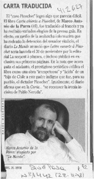 Carta traducida  [artículo]