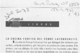 La Cocina erótica del Conde Lafourchette  [artículo].