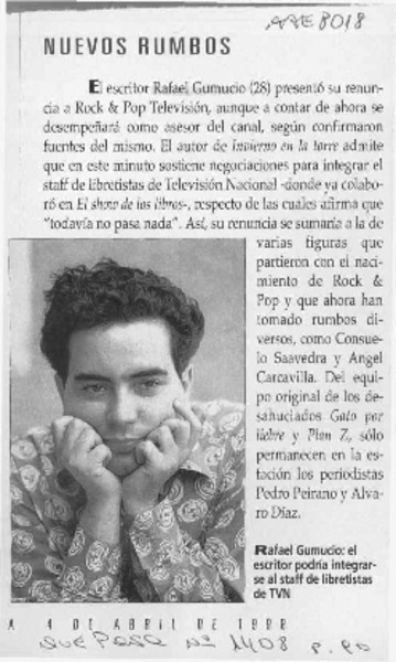 Nuevos rumbos  [artículo].